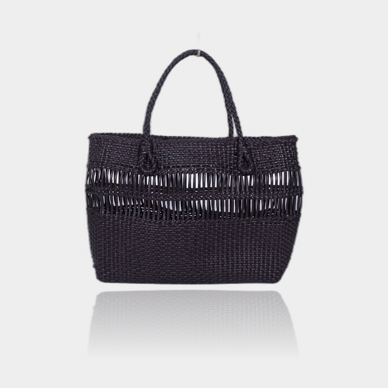 Geflochtene Tasche Espresso