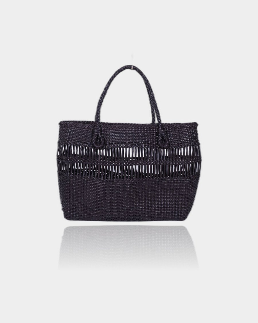 Geflochtene Tasche Espresso
